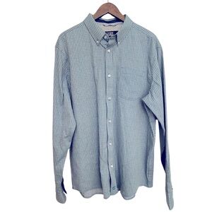 CODY JAMES Men’s Long Sleeve Blue & White Plaid Button Up Shirt